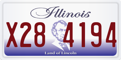 IL license plate X284194