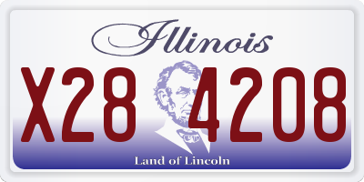 IL license plate X284208
