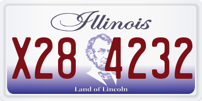 IL license plate X284232