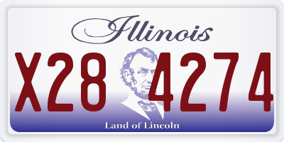 IL license plate X284274