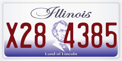 IL license plate X284385
