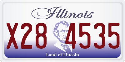 IL license plate X284535