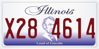 IL license plate X284614