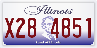 IL license plate X284851