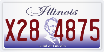 IL license plate X284875