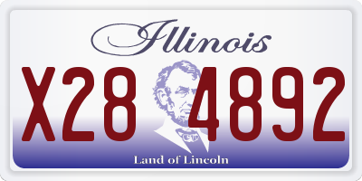 IL license plate X284892