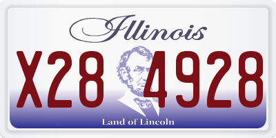 IL license plate X284928