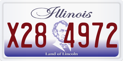 IL license plate X284972