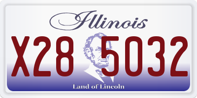 IL license plate X285032