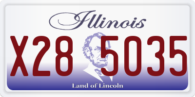 IL license plate X285035