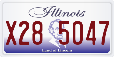 IL license plate X285047