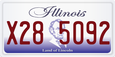 IL license plate X285092