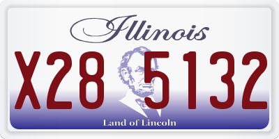 IL license plate X285132