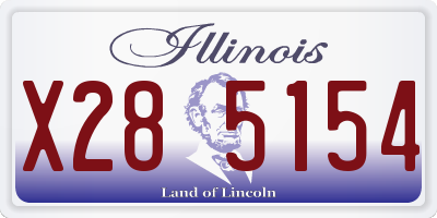 IL license plate X285154