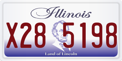 IL license plate X285198