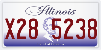 IL license plate X285238