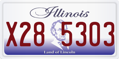 IL license plate X285303