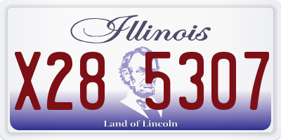 IL license plate X285307
