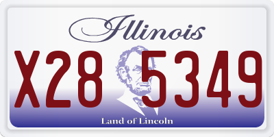 IL license plate X285349