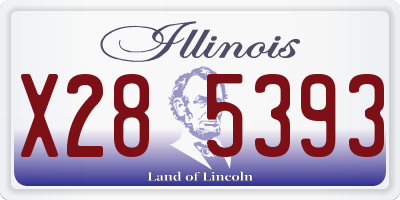IL license plate X285393