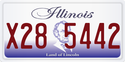 IL license plate X285442
