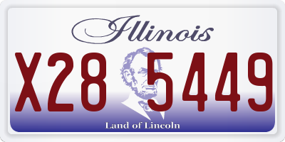 IL license plate X285449