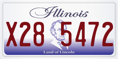 IL license plate X285472