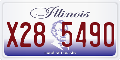 IL license plate X285490