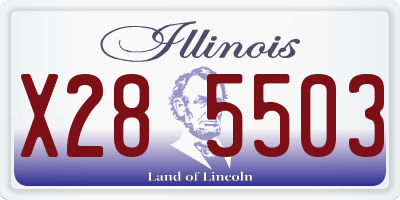 IL license plate X285503