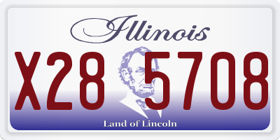 IL license plate X285708