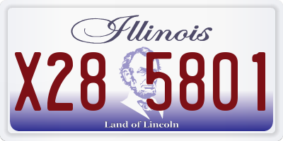 IL license plate X285801