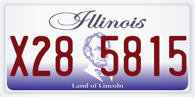 IL license plate X285815