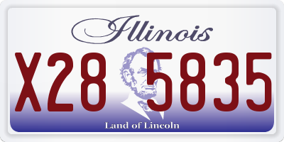 IL license plate X285835
