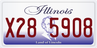IL license plate X285908