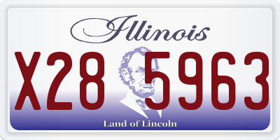 IL license plate X285963