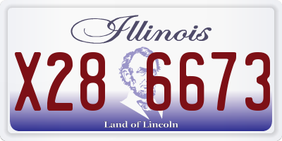 IL license plate X286673