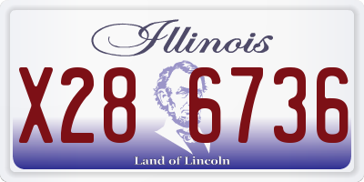 IL license plate X286736