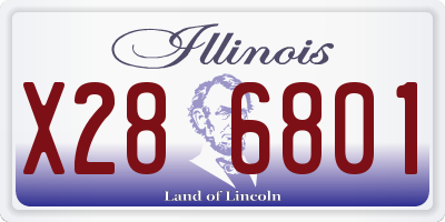 IL license plate X286801