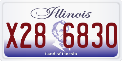 IL license plate X286830