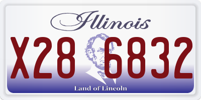 IL license plate X286832