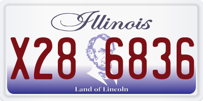 IL license plate X286836