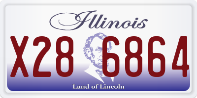 IL license plate X286864