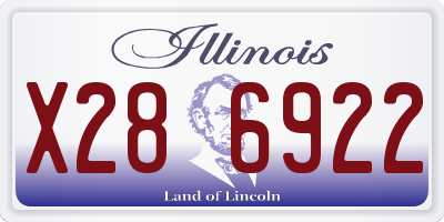 IL license plate X286922