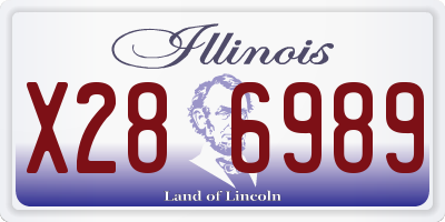 IL license plate X286989