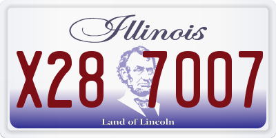 IL license plate X287007