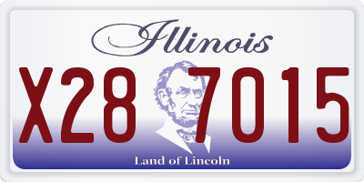 IL license plate X287015