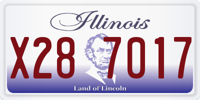 IL license plate X287017