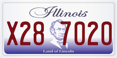 IL license plate X287020