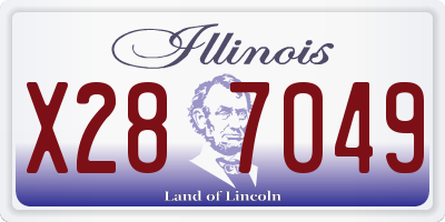 IL license plate X287049