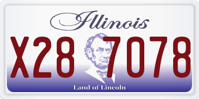 IL license plate X287078